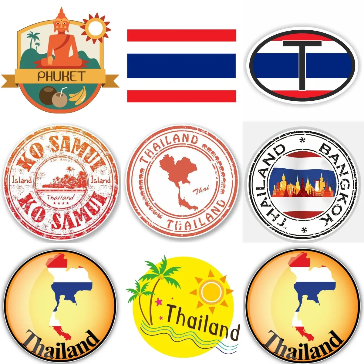 Car Accessories Thailand - T Tayland Bayrağı Haritası Yaratıcı Aksesuarlar