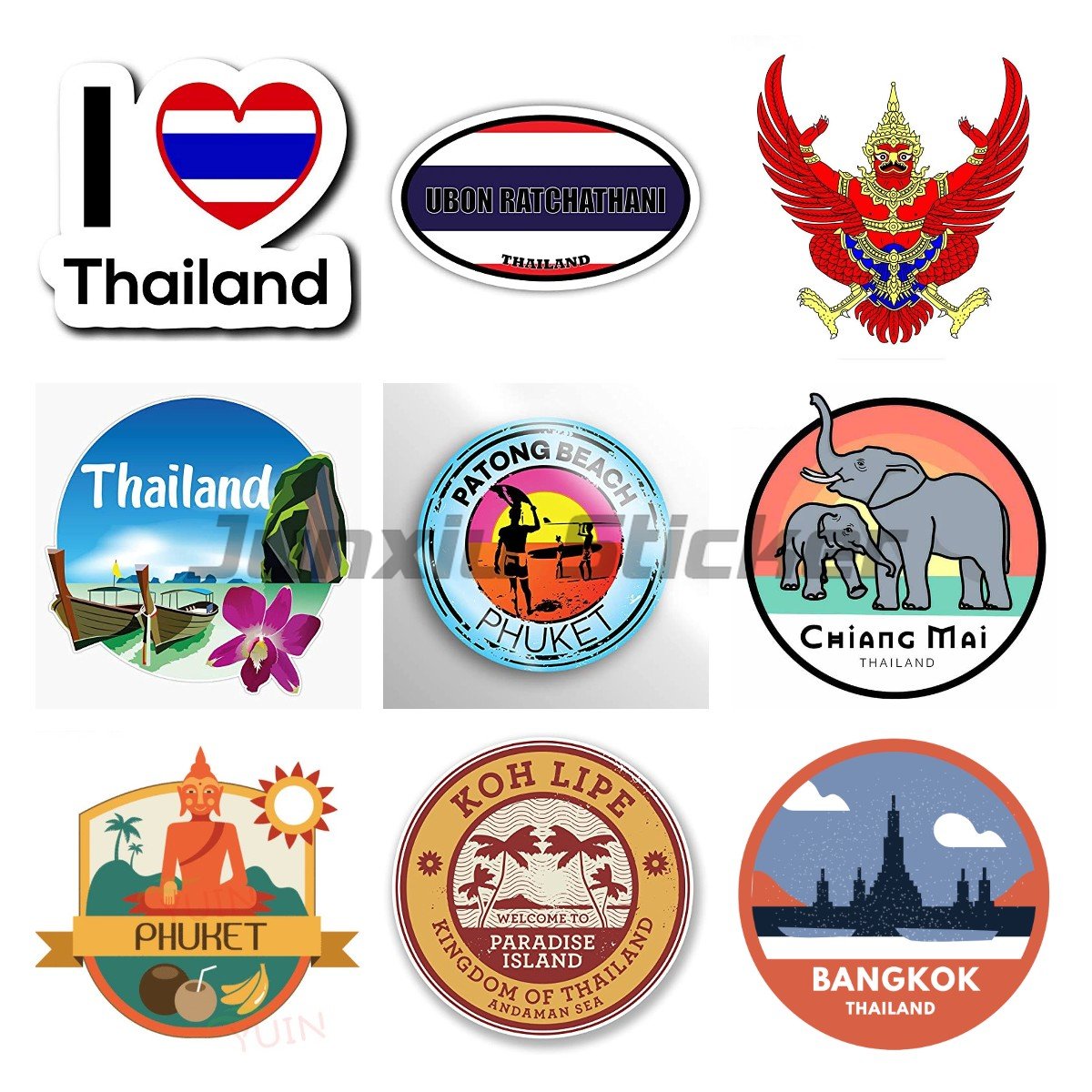 Car Accessories Thailand - Tayland Ulusal Bayrağı Garuda Amblemi Tayland