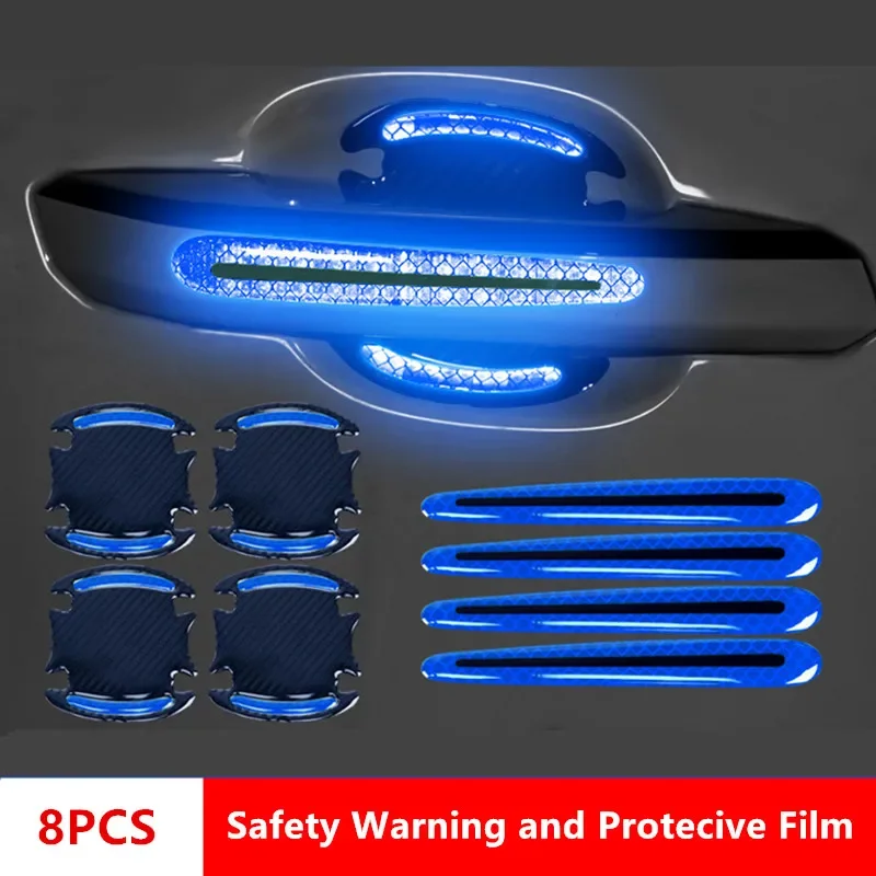 Car Door Handle Protector - Evrensel Kapı Kolu Çıkartması 3D Karbon