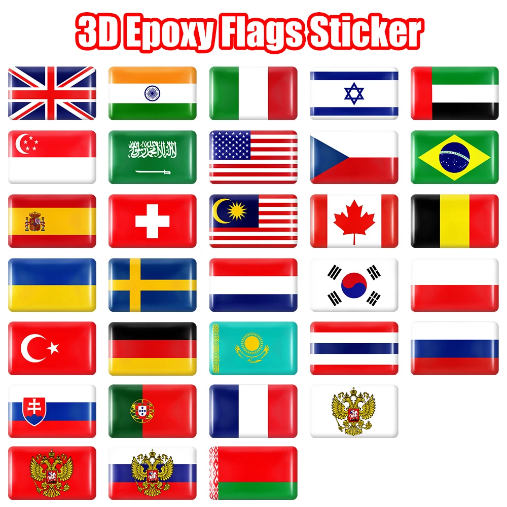 Car Accessories Thailand - 10 adet epoksi bayrakları çıkartmalar araba