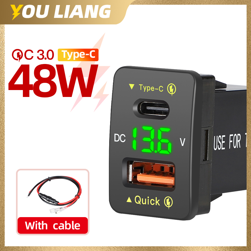 Car Accessories Qc - QC3.0 48W Usb C PD Bağlantı