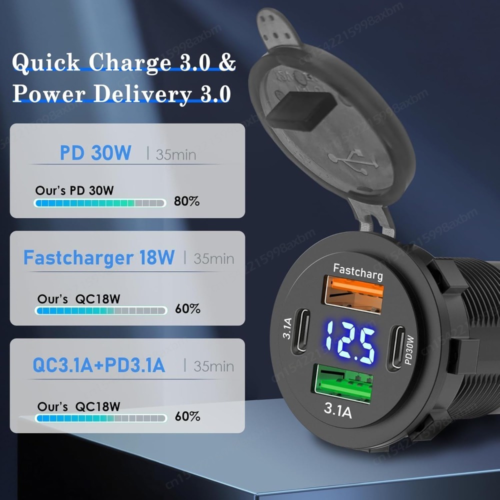 12V QC3.0 USB-C Çıkış Soketi P - Car Accessories Qc incelemesi ve fiyatı