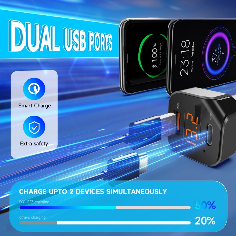 C23 Bluetooth 5.1 Araba MP3 Ge - Car Accessories Qc incelemesi ve fiyatı