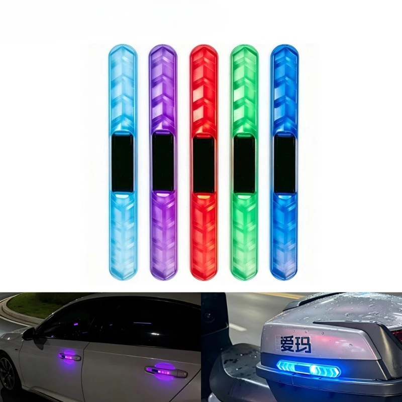 1 adet güneş LED flaş ışığı ar - Car Door Handle Protector incelemesi ve fiyatı