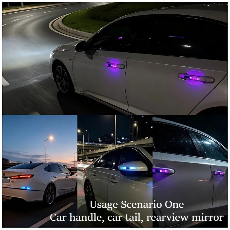 1 adet güneş LED flaş ışığı ar - Car Door Handle Protector incelemesi ve fiyatı
